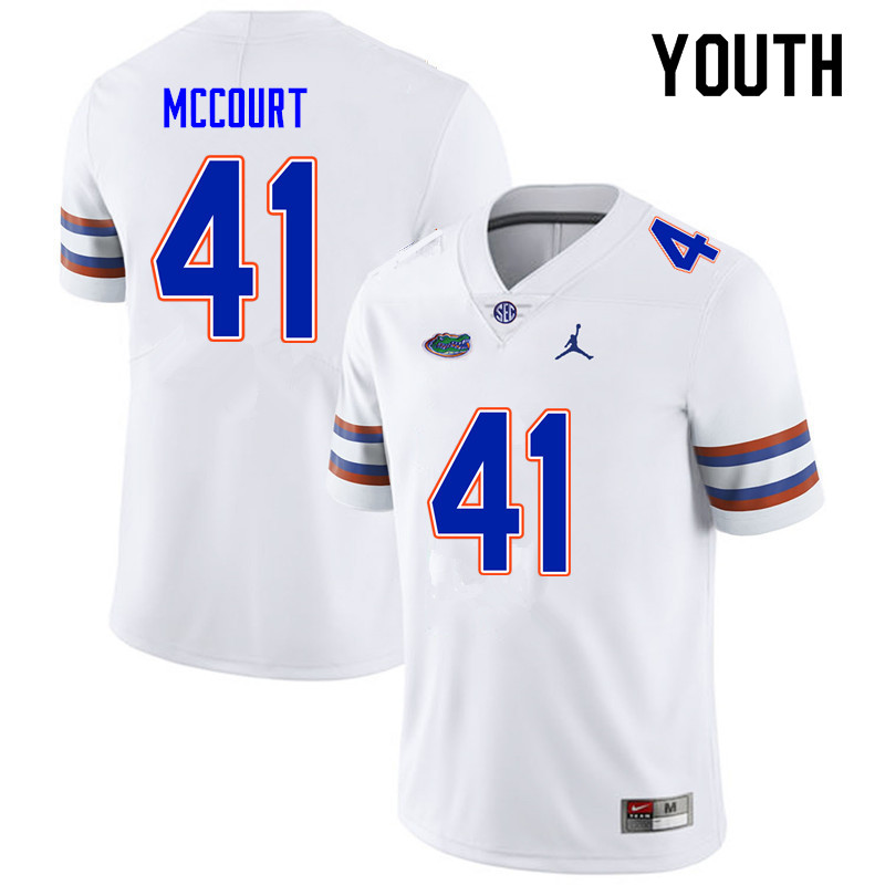 Youth #41 Alex McCourt Florida Gators College Football Jerseys Sale-White